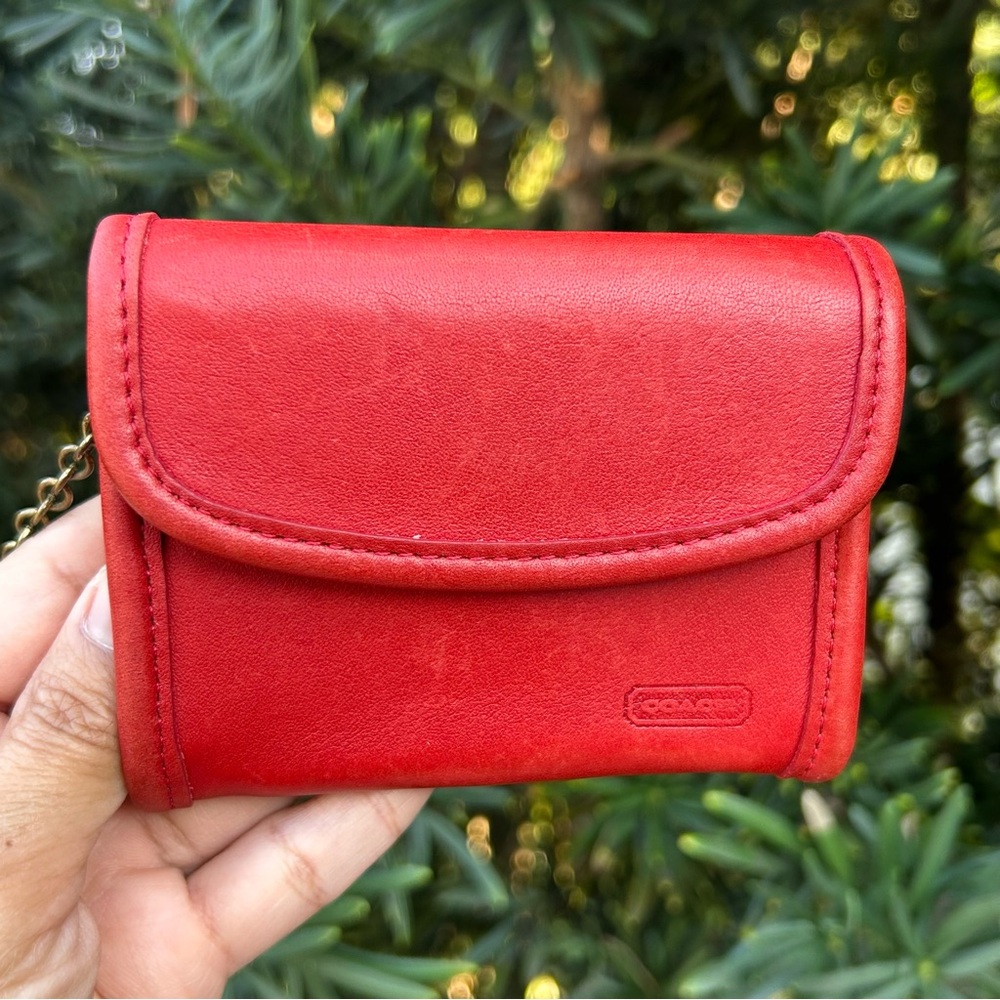 Vintage Coach 7219 Red Multifunction Purse Wallet